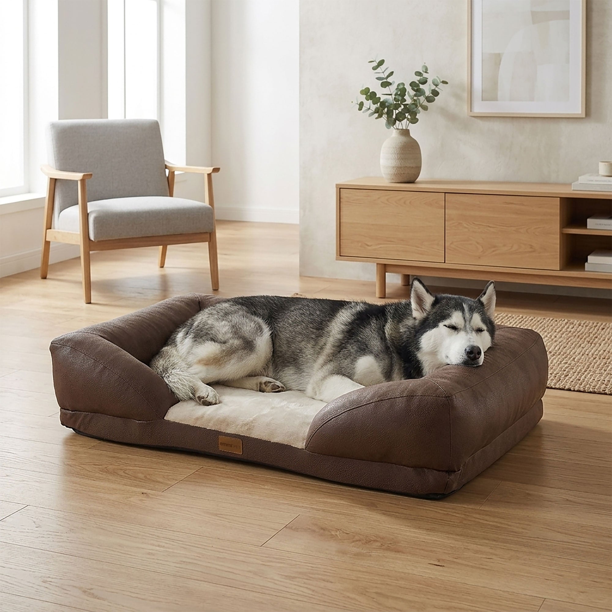 Orthopädisches Katzen- und Hundebett HUSKY Beige