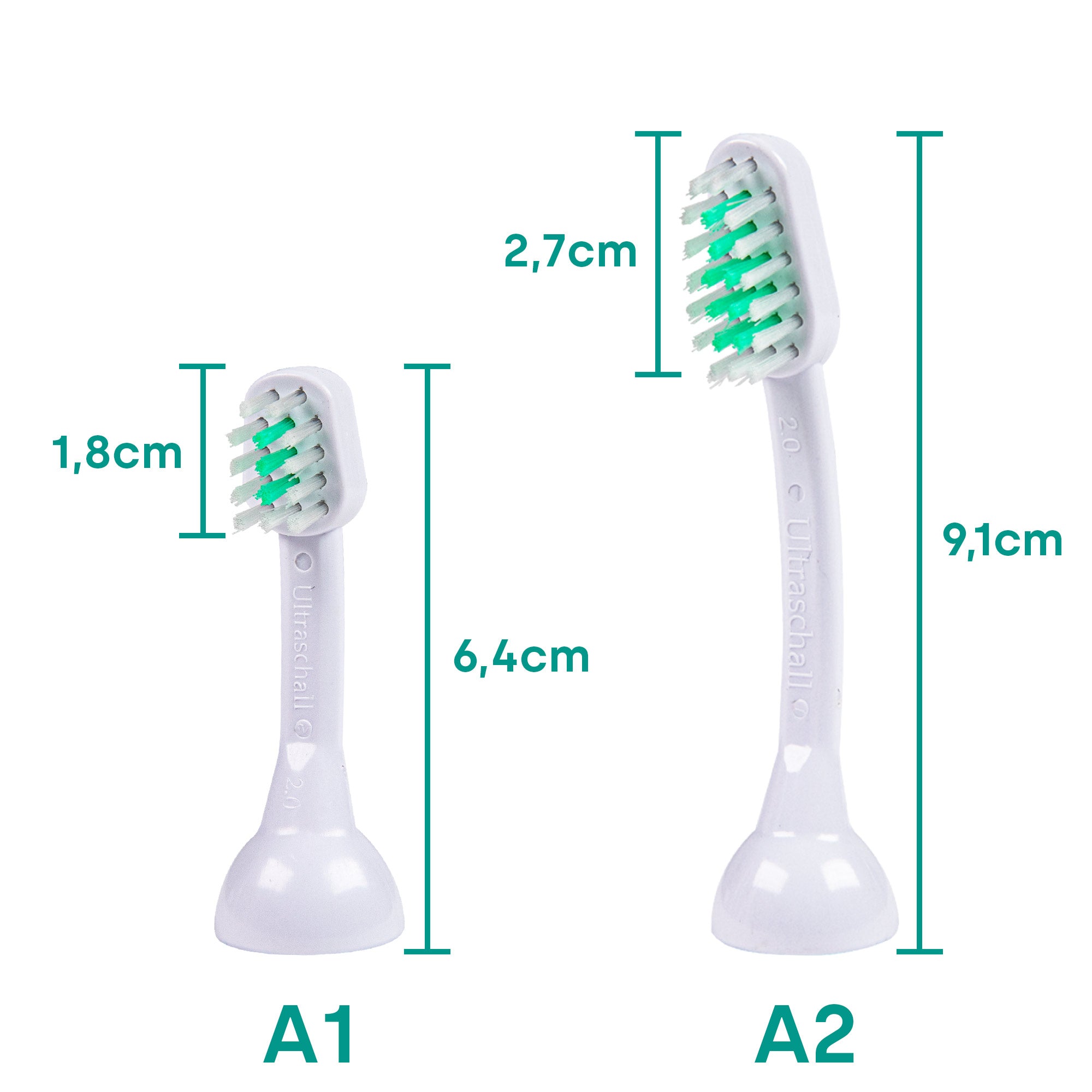 A1-S2 Aufsteckbürsten Klein (PRO, 2.0, 1.0)
